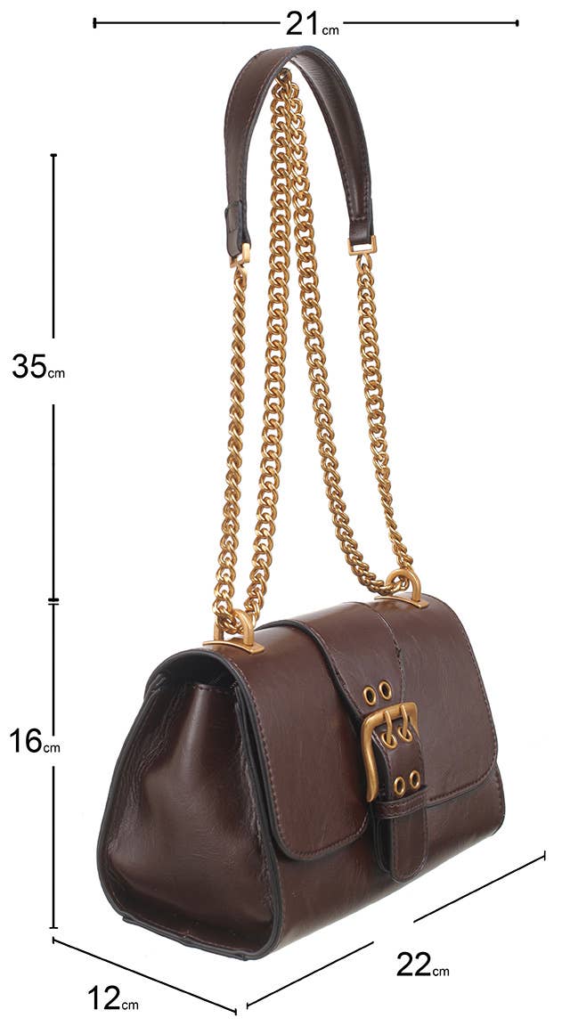 BUCKLE CHAIN SHOULDER BAG