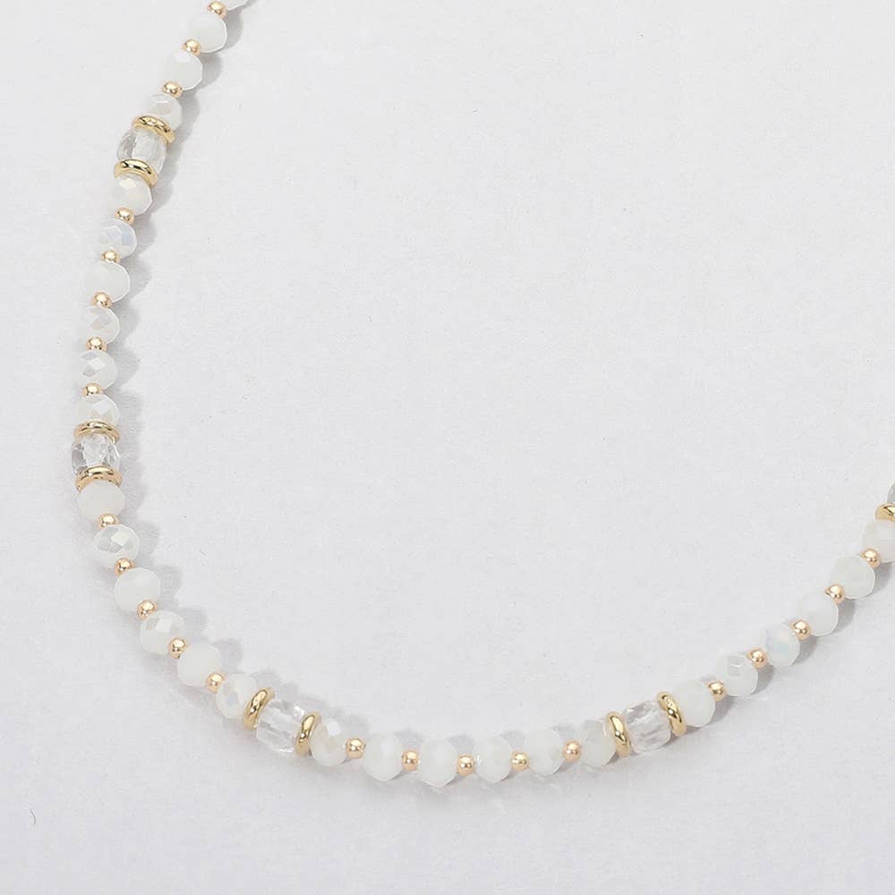 Faceted Beaded Choker Necklace