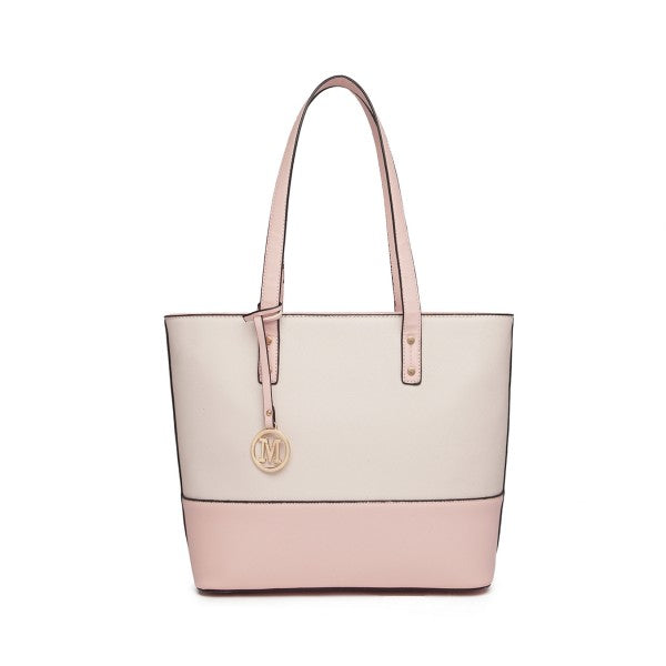 LG2023 - Miss Lulu Elegant 3-Piece Leather Look Tote Bag Set - Versatile & Chic for Every Occasion -