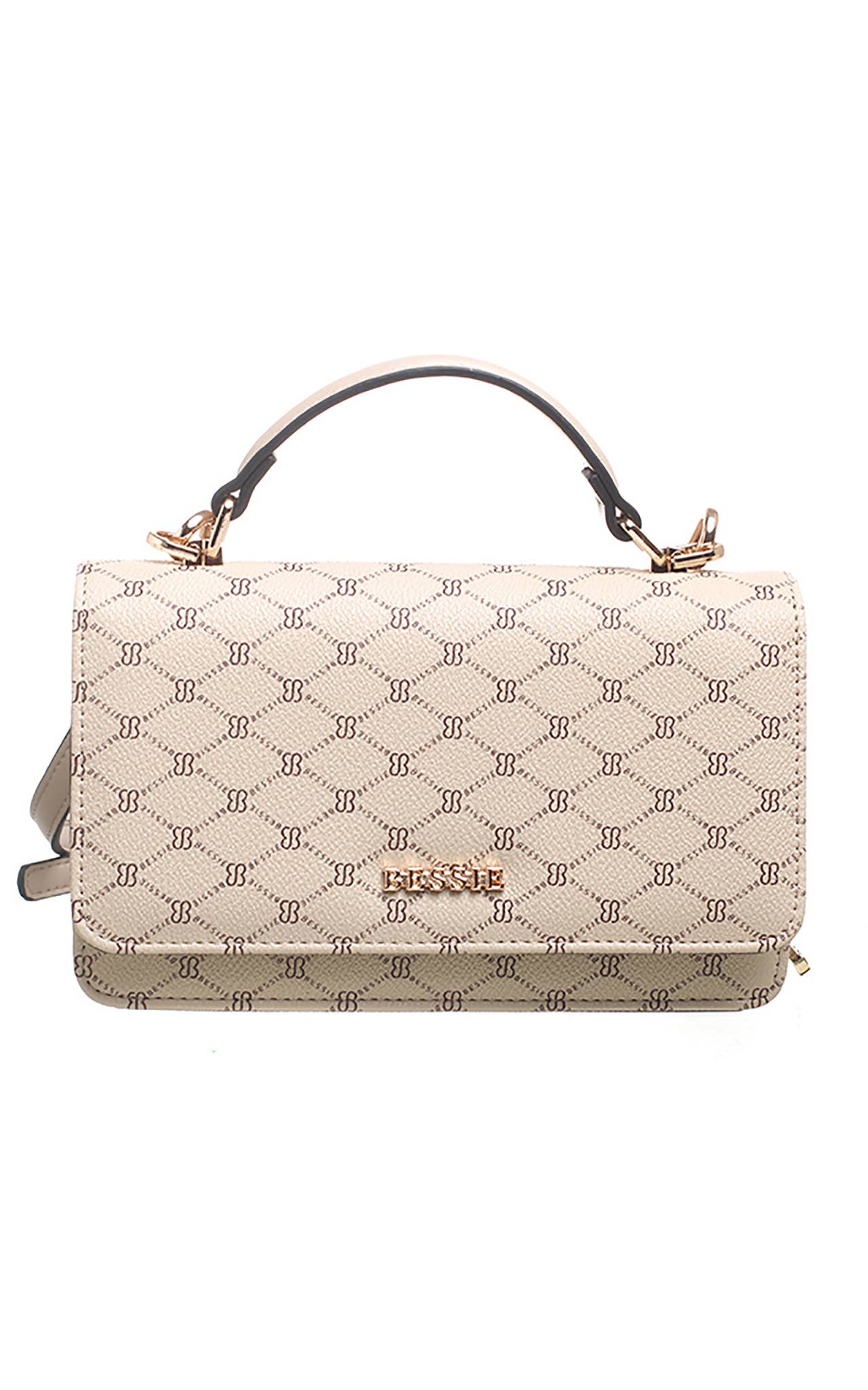 SMALL BESSIE LOGO PRINT CROSS BODY BAG