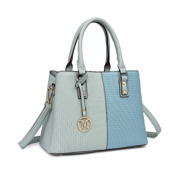 LT2352 - Miss Lulu Modern Elegance PU Leather Lady's Tote - Black And Brown