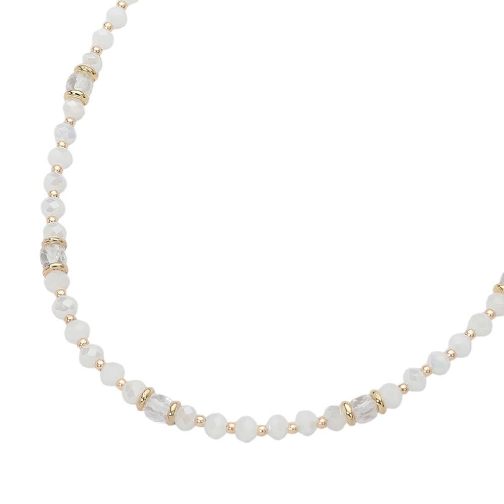 Faceted Beaded Choker Necklace