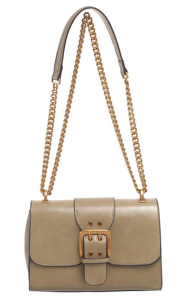 BUCKLE CHAIN SHOULDER BAG