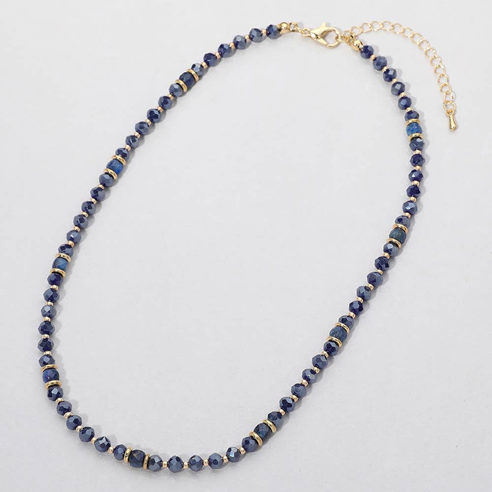 Faceted Beaded Choker Necklace