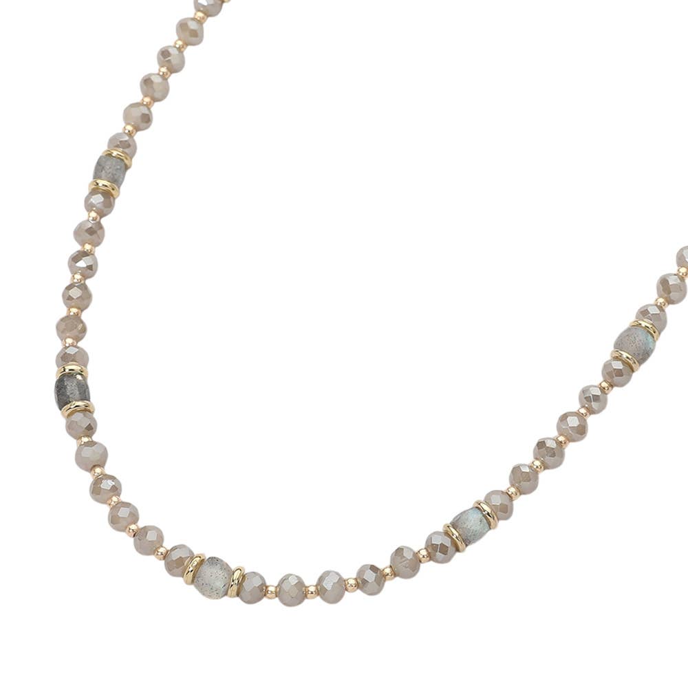 Faceted Beaded Choker Necklace