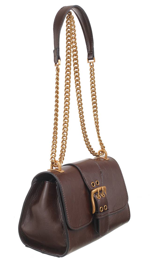 BUCKLE CHAIN SHOULDER BAG