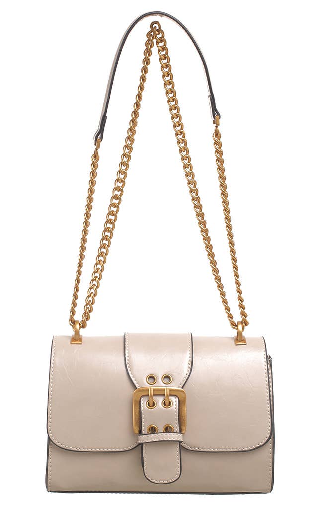 BUCKLE CHAIN SHOULDER BAG