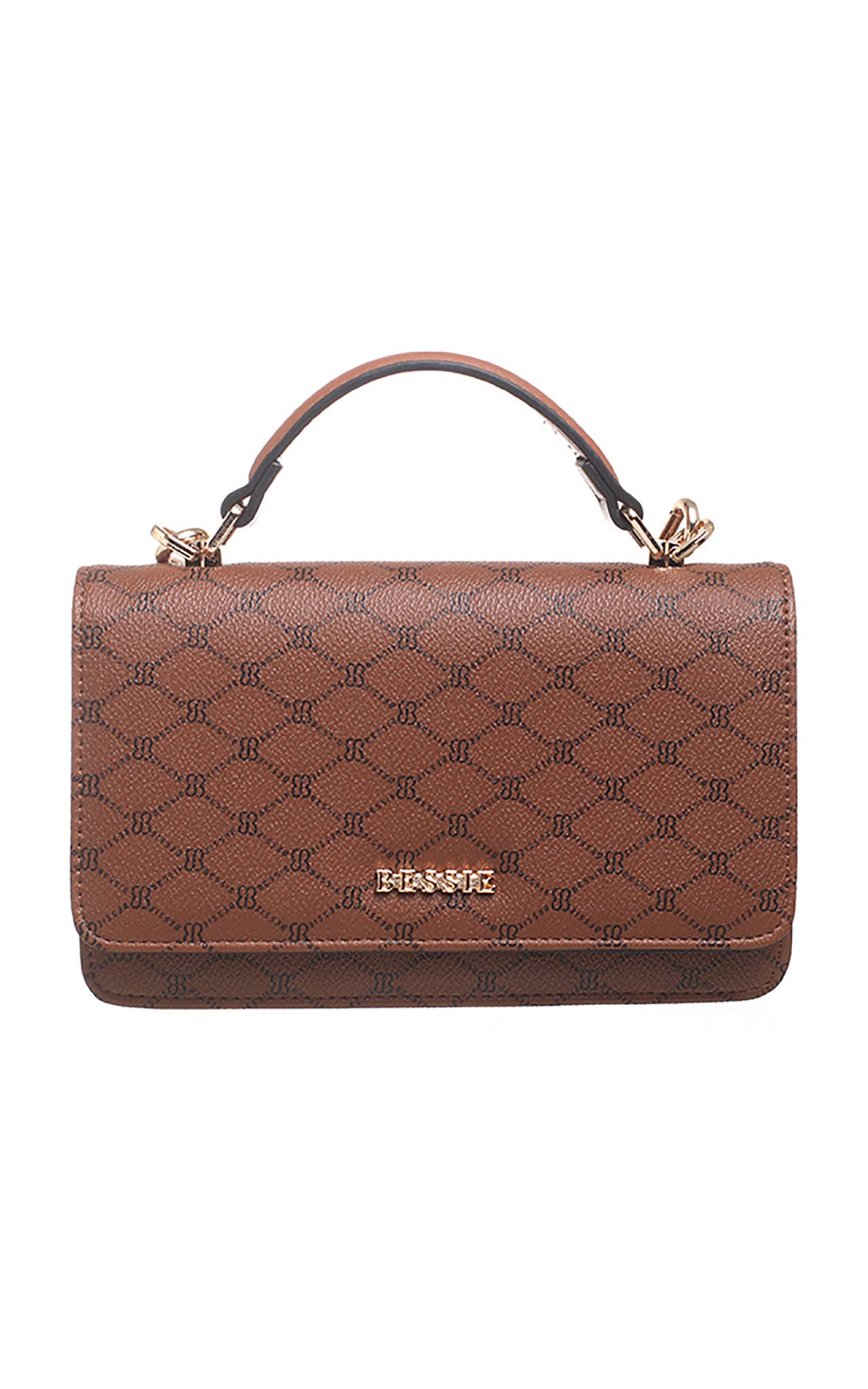 SMALL BESSIE LOGO PRINT CROSS BODY BAG