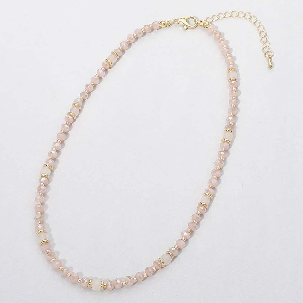 Faceted Beaded Choker Necklace