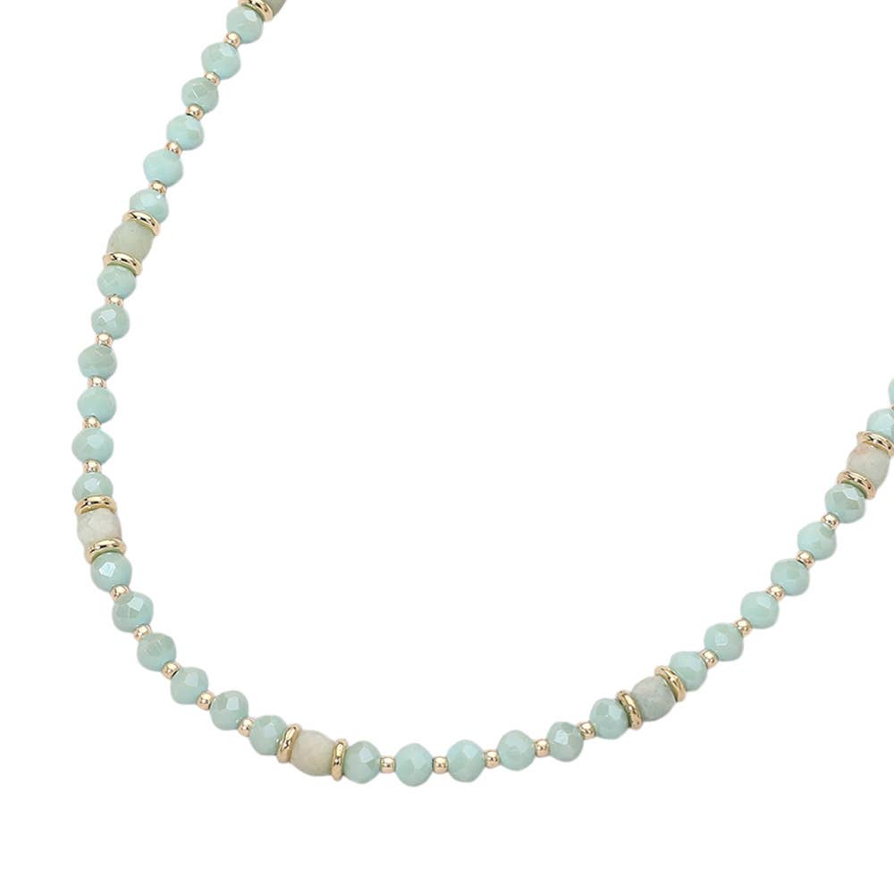 Faceted Beaded Choker Necklace