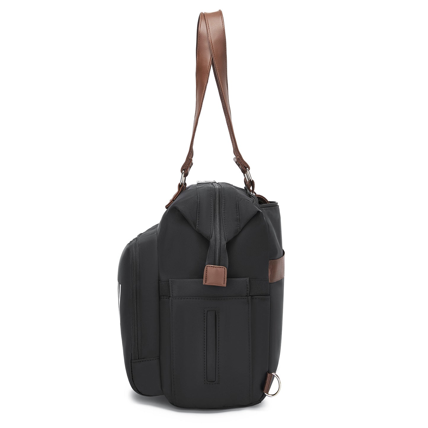 BCK2503 - Kono Large Nappy Changing Tote Bag with Shoe Compartment, Insulated Pockets & Waterproof Zip Pocket - Black
