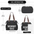 BCK2503 - Kono Large Nappy Changing Tote Bag with Shoe Compartment, Insulated Pockets & Waterproof Zip Pocket - Black