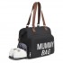 BCK2503 - Kono Large Nappy Changing Tote Bag with Shoe Compartment, Insulated Pockets & Waterproof Zip Pocket - Black