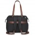 BCK2503 - Kono Large Nappy Changing Tote Bag with Shoe Compartment, Insulated Pockets & Waterproof Zip Pocket - Black
