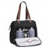 BCK2503 - Kono Large Nappy Changing Tote Bag with Shoe Compartment, Insulated Pockets & Waterproof Zip Pocket - Black
