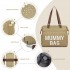 BCK2503 - Kono Large Nappy Changing Tote Bag with Shoe Compartment, Insulated Pockets & Waterproof Zip Pocket - Khaki