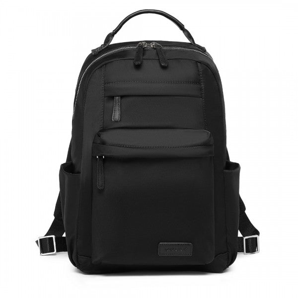 BPM2431 - Miss Lulu Stylish Backpack with Laptop Sleeve and Multiple Pockets and Trolley Sleeve - Beige And Brown