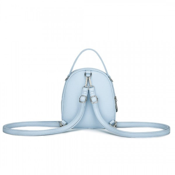 BPM2450 - Miss Lulu Convertible Mini Backpack for Women - PU Leather 3-in-1 Small Handbag, Crossbody Bag & Shoulder Backpack - Beige