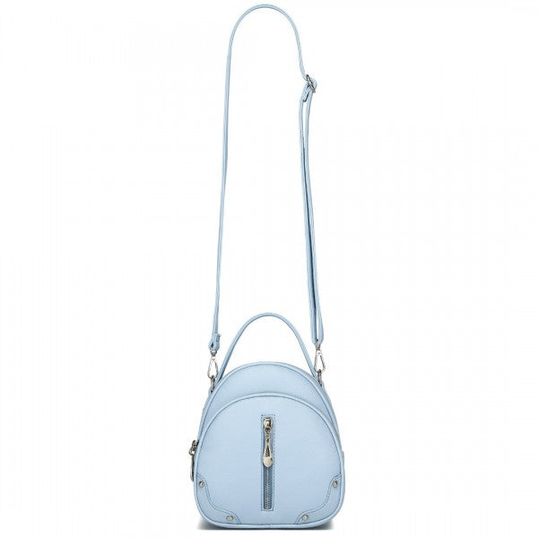 BPM2450 - Miss Lulu Convertible Mini Backpack for Women - PU Leather 3-in-1 Small Handbag, Crossbody Bag & Shoulder Backpack - Beige