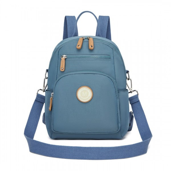 BPM2451 - Miss Lulu 3-in-1 Convertible Backpack with Removable Long Strap – Wear as Backpack, Shoulder or Crossbody Bag - Beige