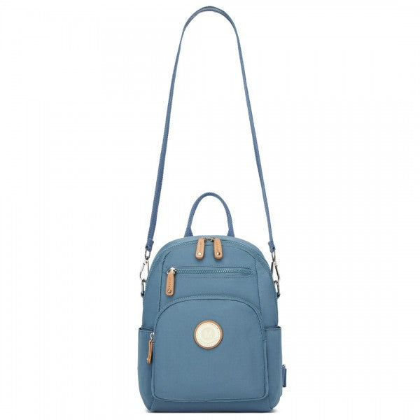 BPM2451 - Miss Lulu 3-in-1 Convertible Backpack with Removable Long Strap – Wear as Backpack, Shoulder or Crossbody Bag - Beige