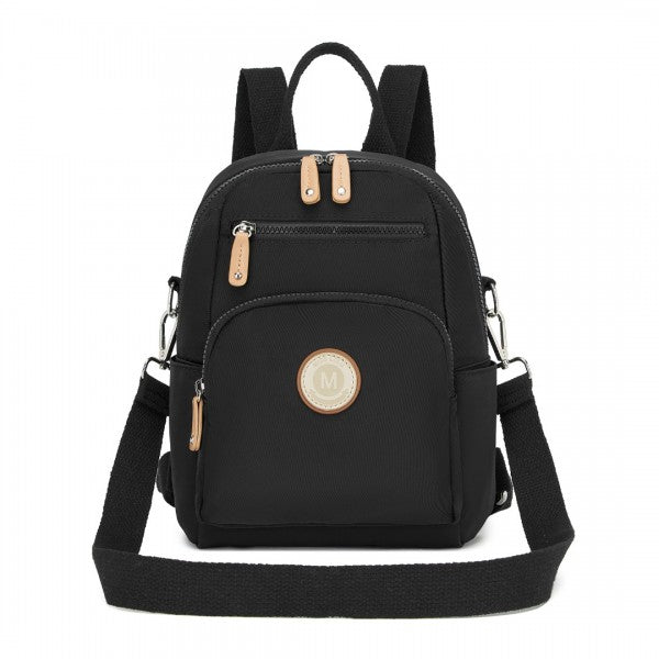 BPM2451 - Miss Lulu 3-in-1 Convertible Backpack with Removable Long Strap – Wear as Backpack, Shoulder or Crossbody Bag - Beige