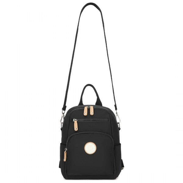 BPM2451 - Miss Lulu 3-in-1 Convertible Backpack with Removable Long Strap – Wear as Backpack, Shoulder or Crossbody Bag - Beige