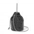 CLS2510 - Women's Rhinestone Evening Bag – Sparkly Handbag with Metal Ring Handle and Chain Crossbody Strap - Black