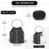CLS2510 - Women's Rhinestone Evening Bag – Sparkly Handbag with Metal Ring Handle and Chain Crossbody Strap - Black