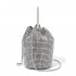 CLS2510 - Women's Rhinestone Evening Bag – Sparkly Handbag with Metal Ring Handle and Chain Crossbody Strap - Silver