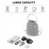 CLS2510 - Women's Rhinestone Evening Bag – Sparkly Handbag with Metal Ring Handle and Chain Crossbody Strap - Silver