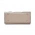 HBM2463 - MISS LULU PU Leather Three-Tone Stitched Shoulder Handbag - Stylish Daily Bag with Adjustable Strap - Khaki