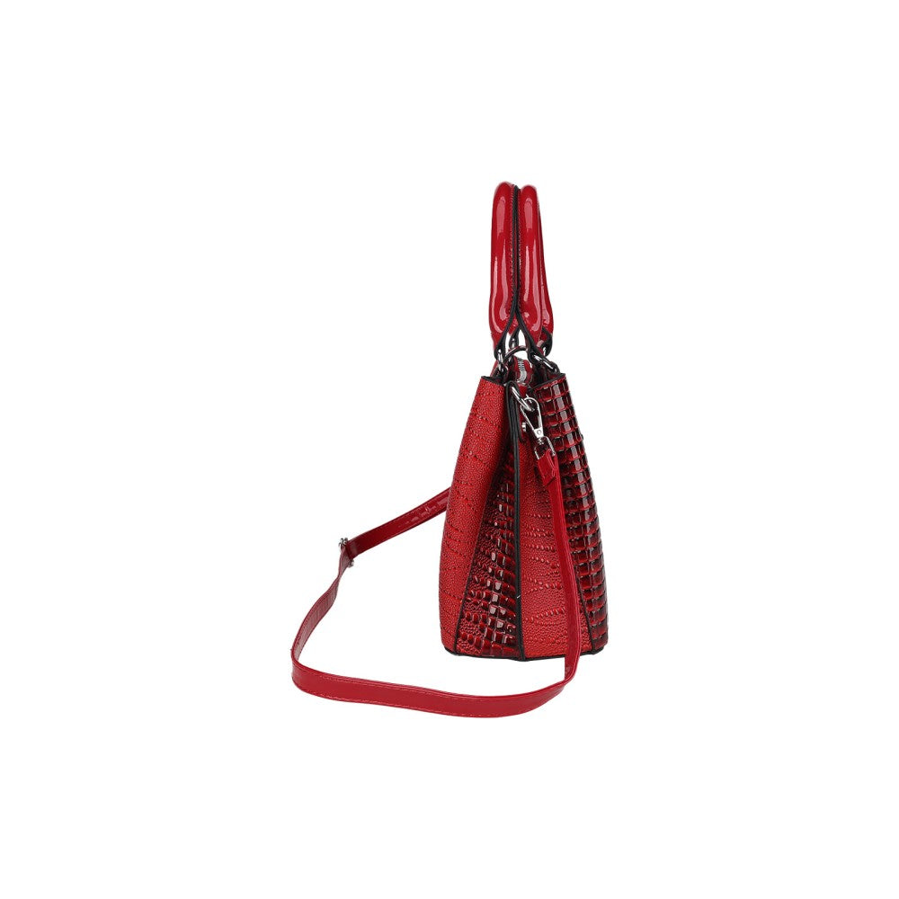 CT44930 RED Vintage-style Medium-sized PU Leather Bag