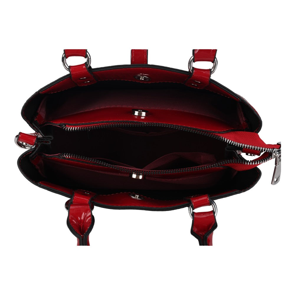 CT44930 RED Vintage-style Medium-sized PU Leather Bag