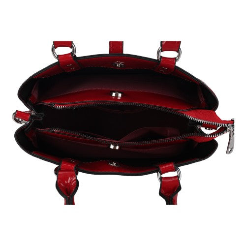 CT44930 RED Vintage-style Medium-sized PU Leather Bag