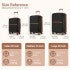 KSK2591 - Kono 20-Inch PP Modern Scratch-Resistant Cabin Suitcase with TSA Lock & Stylish Brown Accents - Black and Brown