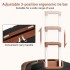 KSK2591 - Kono 20-Inch PP Modern Scratch-Resistant Cabin Suitcase with TSA Lock & Stylish Brown Accents - Black and Brown