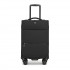 KSN2593 - 20 inch Women's Lightweight Softshell Suitcase with Spinner Wheels and Spacious Compartments - Black