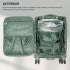 KSN2593 - 20 inch Women's Lightweight Softshell Suitcase with Spinner Wheels and Spacious Compartments - Green