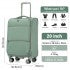 KSN2593 - 20 inch Women's Lightweight Softshell Suitcase with Spinner Wheels and Spacious Compartments - Green