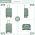 KSN2593 - 20 inch Women's Lightweight Softshell Suitcase with Spinner Wheels and Spacious Compartments - Green