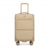 KSN2593 - 20 inch Women's Lightweight Softshell Suitcase with Spinner Wheels and Spacious Compartments - Khaki
