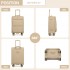 KSN2593 - 20 inch Women's Lightweight Softshell Suitcase with Spinner Wheels and Spacious Compartments - Khaki