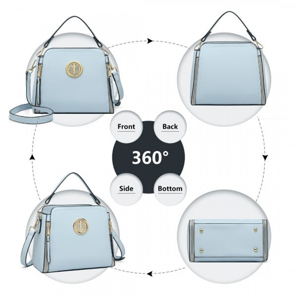 LB2126 - Miss Lulu Leather Look Practical Crossbody Bag