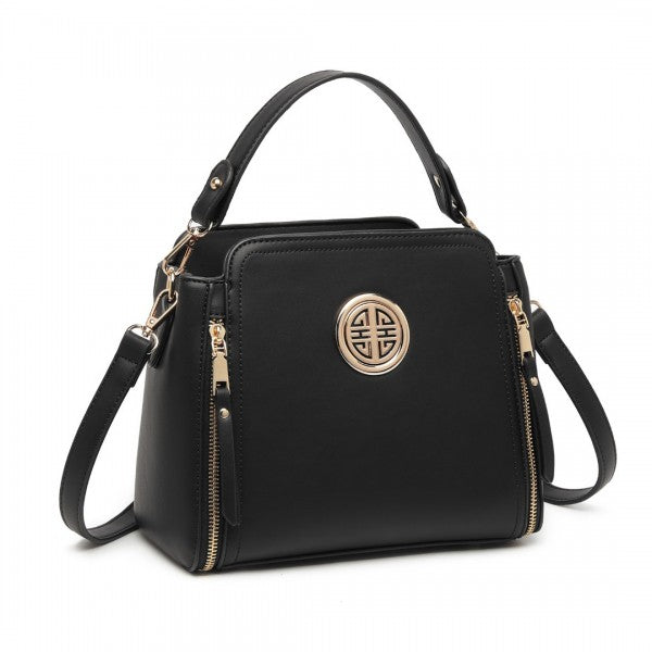 LB2126 - Miss Lulu Leather Look Practical Crossbody Bag