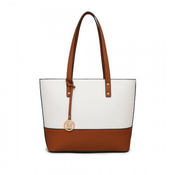 LG2023 - Miss Lulu Elegant 3-Piece Leather Look Tote Bag Set - Versatile & Chic for Every Occasion -
