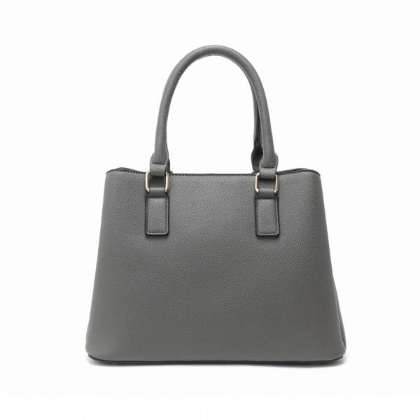 LT2352 - Miss Lulu Modern Elegance PU Leather Lady's Tote - Black And Brown