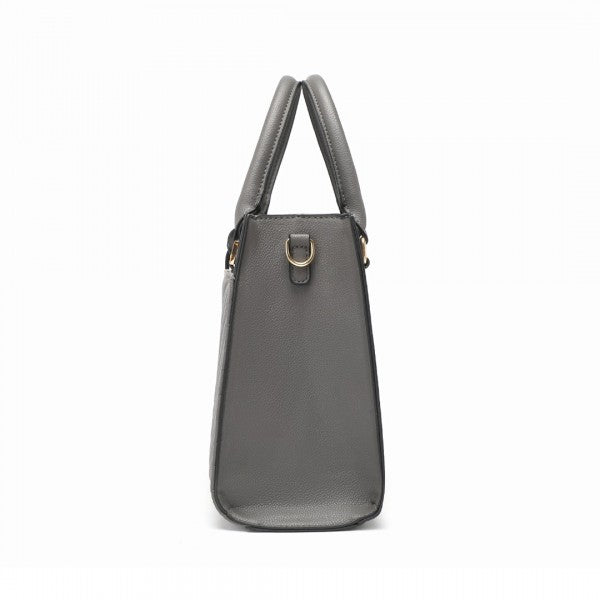 LT2357 - Miss Lulu Chic V-Quilted PU Leather Sophisticated Handbag