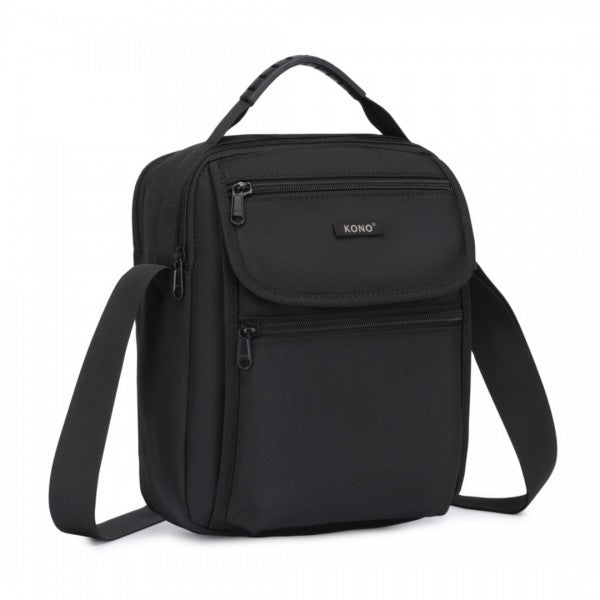 MSK2446 - Kono Durable Men's Crossbody Shoulder Bag with Multiple Pockets - Messenger Bag for Travel, Work, and Daily Use - Navy