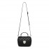 MSM2507 - Miss Lulu Practical Quilted PU Leather Crossbody Handbag with Secure Lock and Everyday Storage - Black